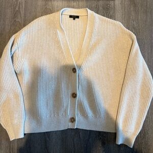 Quince Cream Button-Up Cardigan